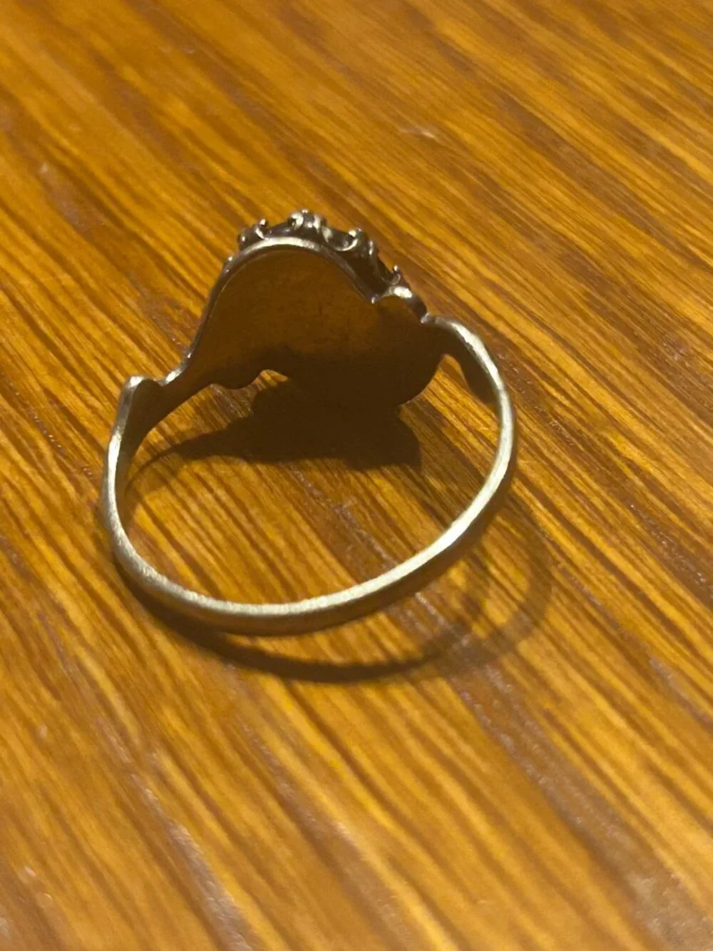 Vintage Sterling Silver and Hematite Ring - Size 7.5